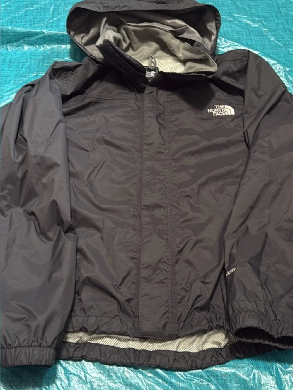 The North Face Men's Dark Gray Hooded Raincoat